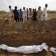 A mass burial in Karachi.